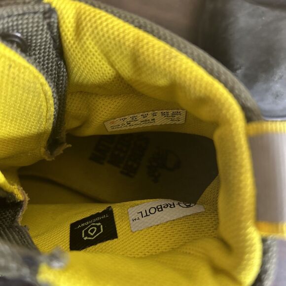 Timberland Premium 6 in Waterproof Boots - Boys Size 7 Black Grey Yellow - Picture 10 of 16